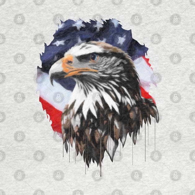 American Flag and The Bald Eagle by bobyberto